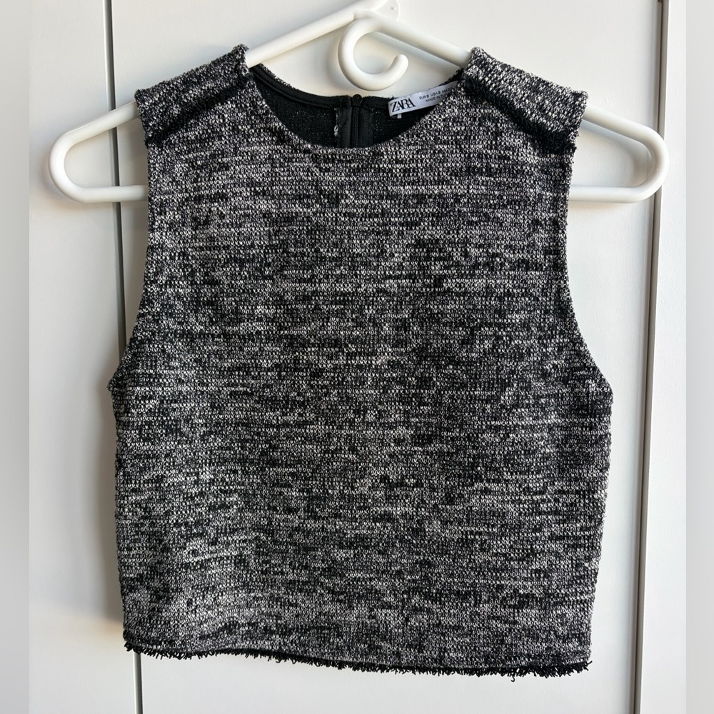 Zara Jacquard Knit Top